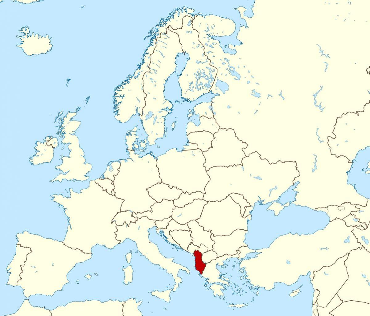 peta dari Albania lokasi di dunia