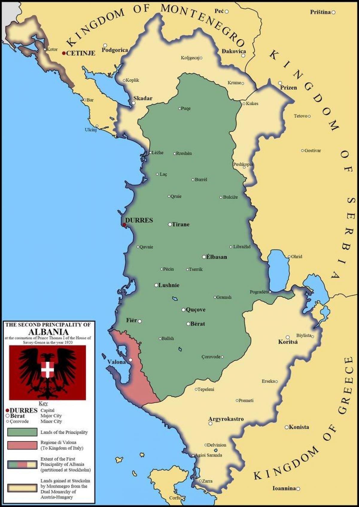 peta dari Albania durres