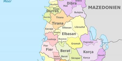 Peta dari Albania politik