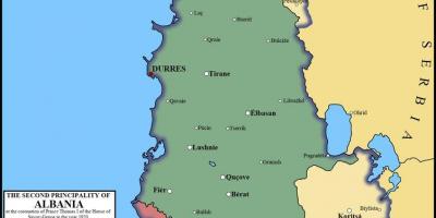 Peta dari Albania durres