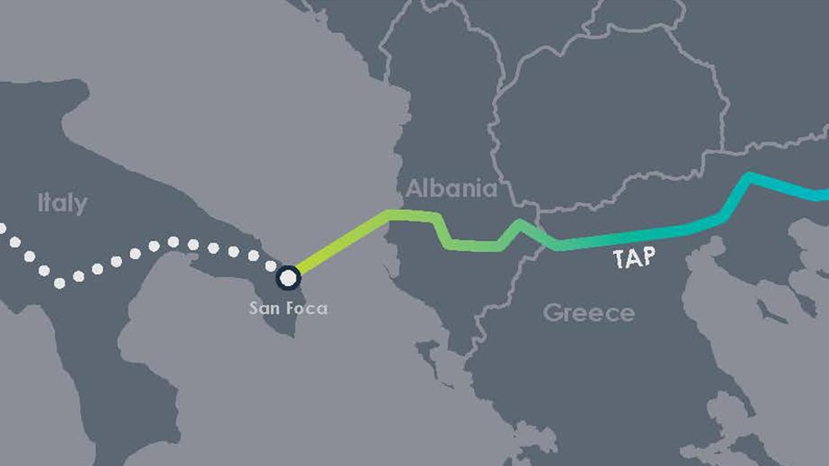 peta tekan Albania